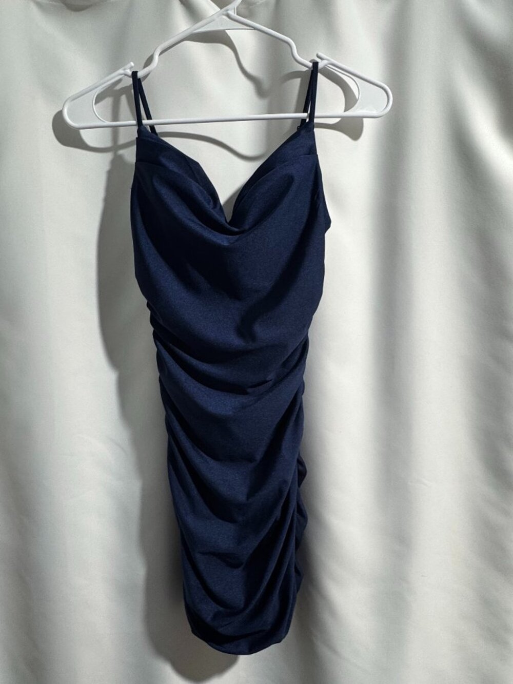 Windsor Size XS Navy Blue Ruched Hoco Dress